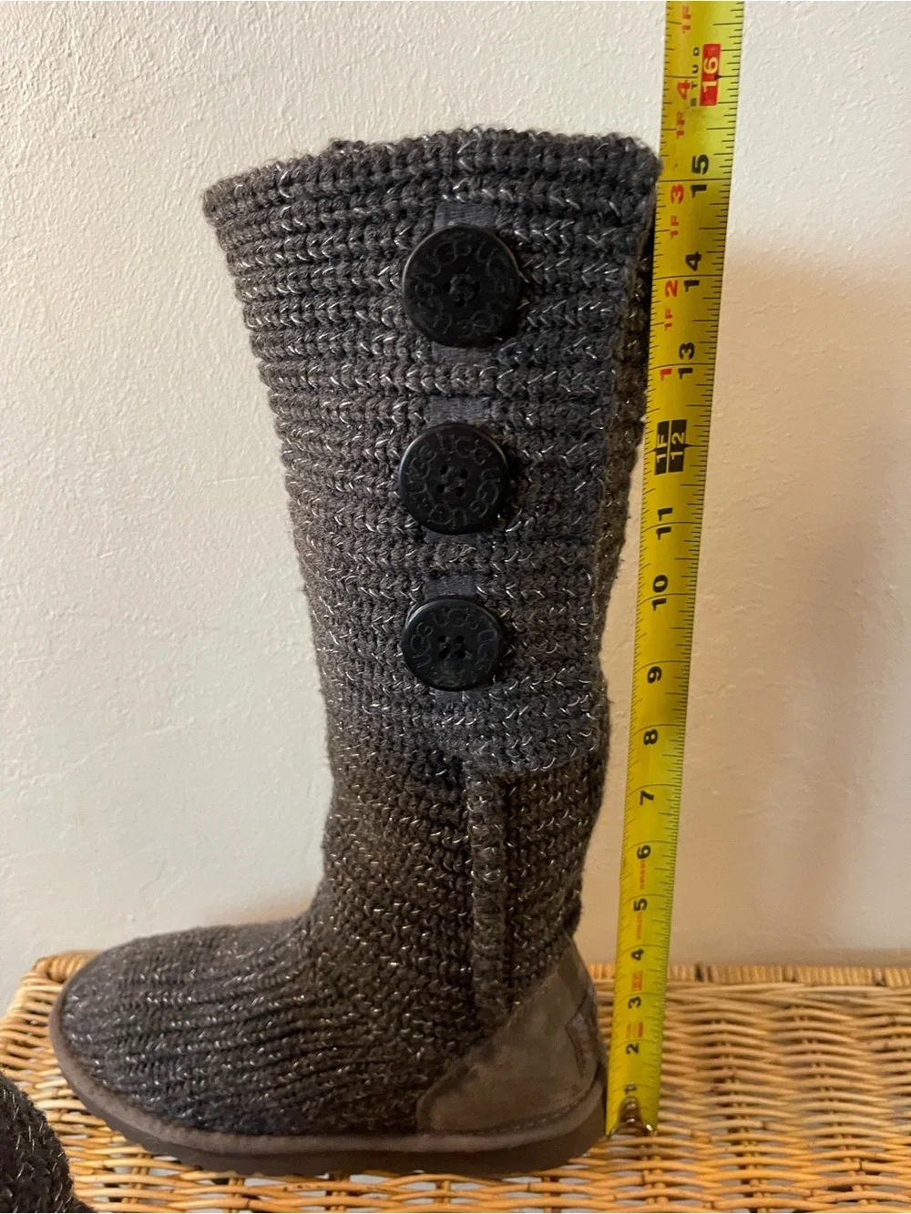 UGG Charcoal Knit Boots